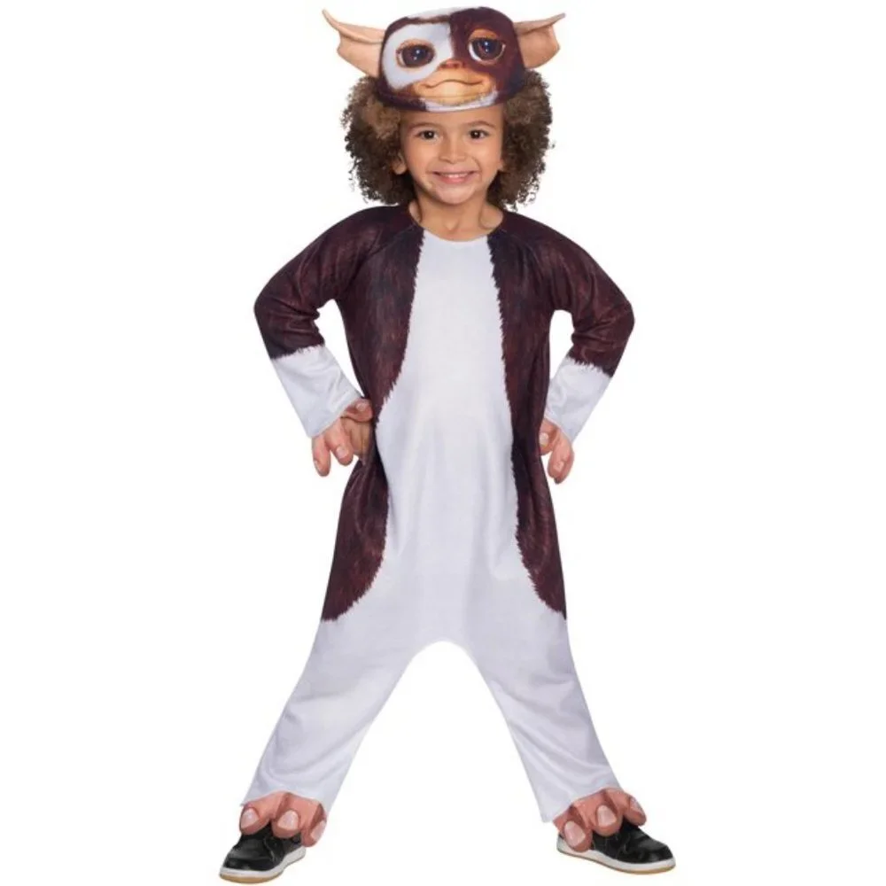 NEW Gizmo Gremlins Halloween Costume Toddler 3T/4T Jumpsuit Headpiece